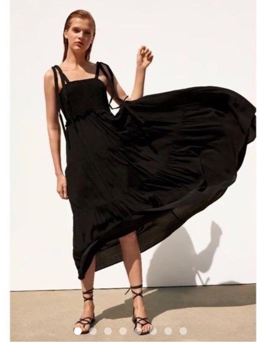 Zara Smocked Maxi Dress